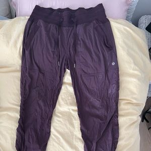 Dark cherry lululemon studio pants
